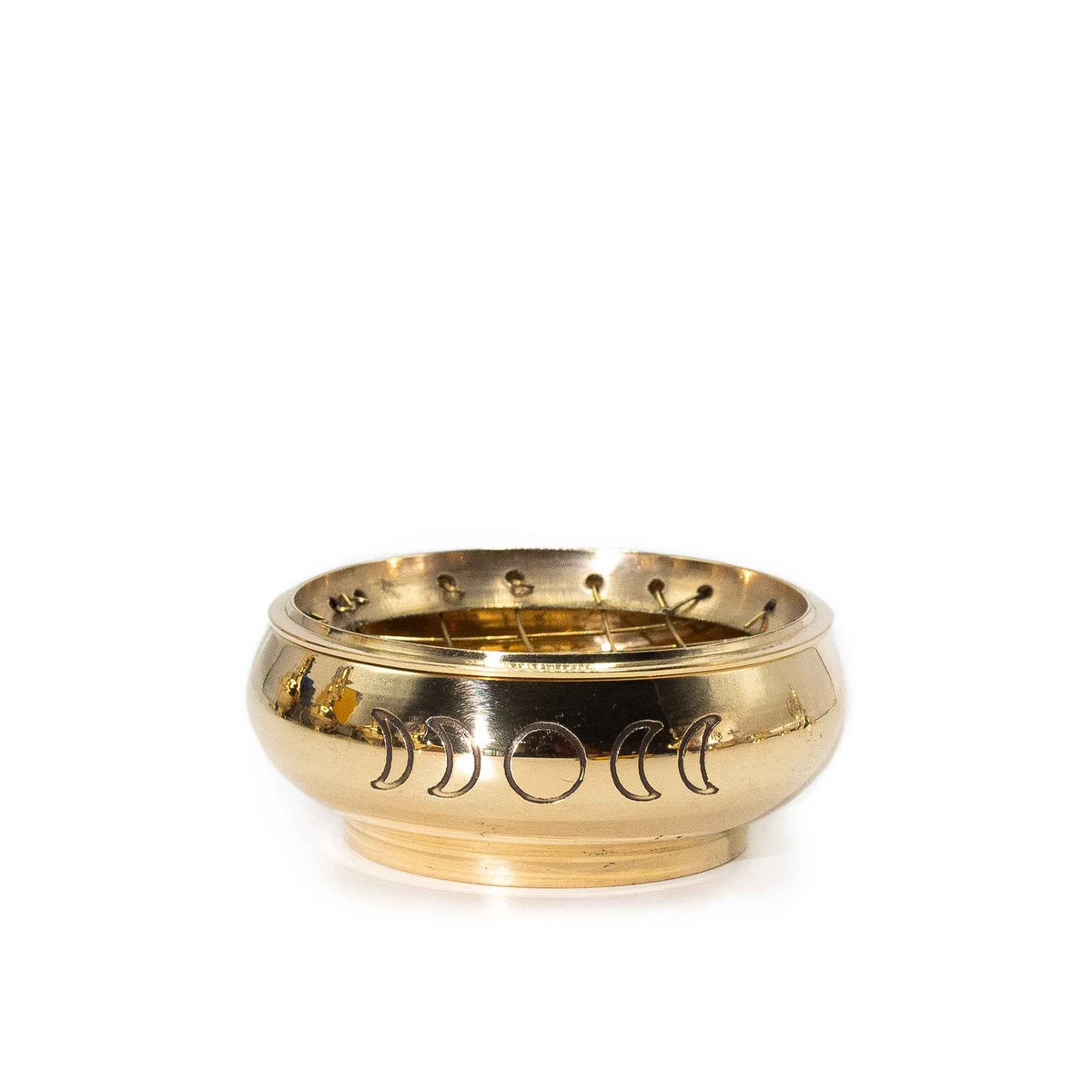 Brass Incense Jar - Moon Phases