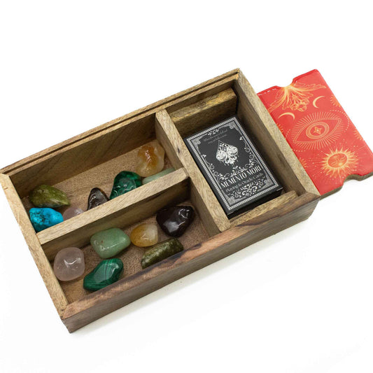 Three Section Tarot Box with Card Holder