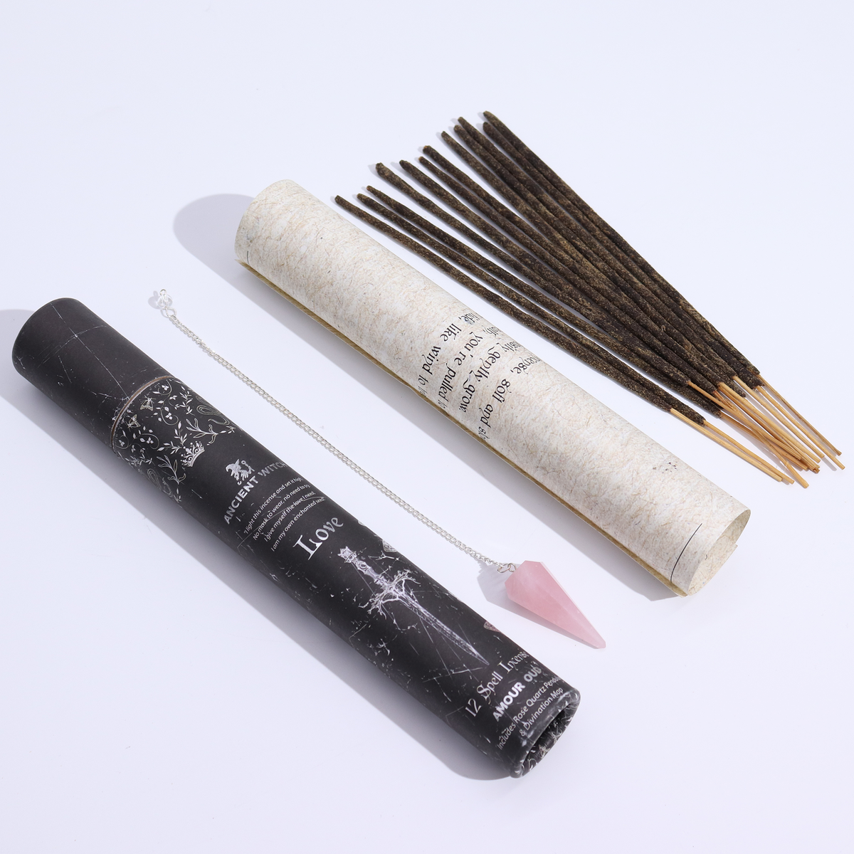 Incense sticks with Rose Quartz Pendulum - Love