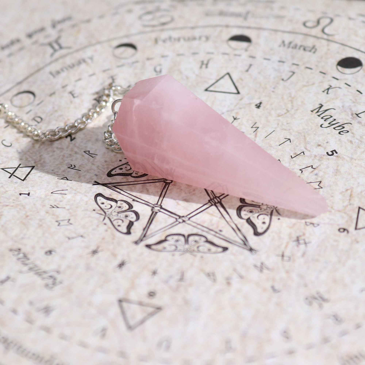 Incense & Rose Quartz Pendulum - Love
