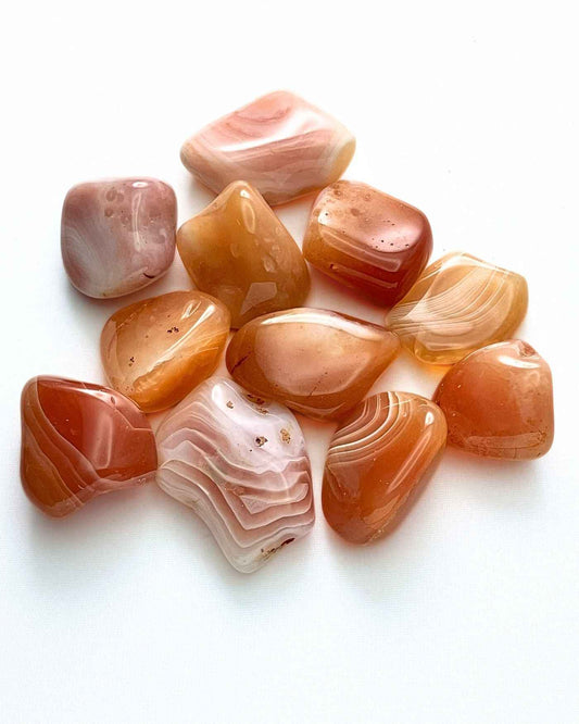 Banded Carnelian Tumblestone 20-30mm