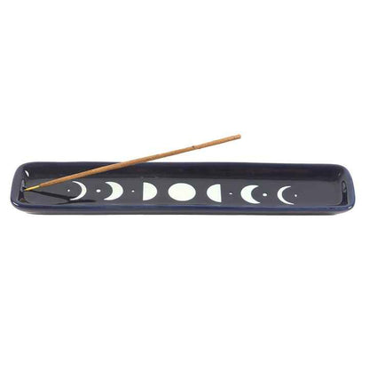Blue Ceramic Moon Phase Incense Holder
