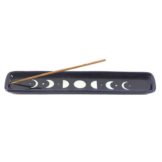 Blue Ceramic Moon Phase Incense Holder