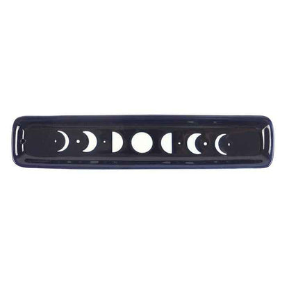 Blue Ceramic Moon Phase Incense Holder