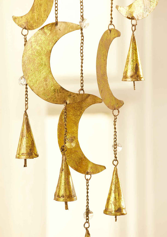Gold Foiled Moons Windchime