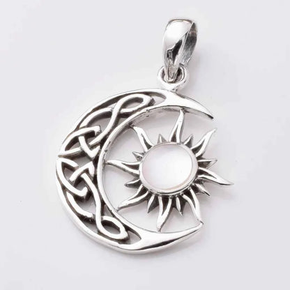 Silver Moon and Sun Pendant
