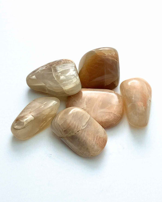Pink Moonstone Tumblestone 30-40mm