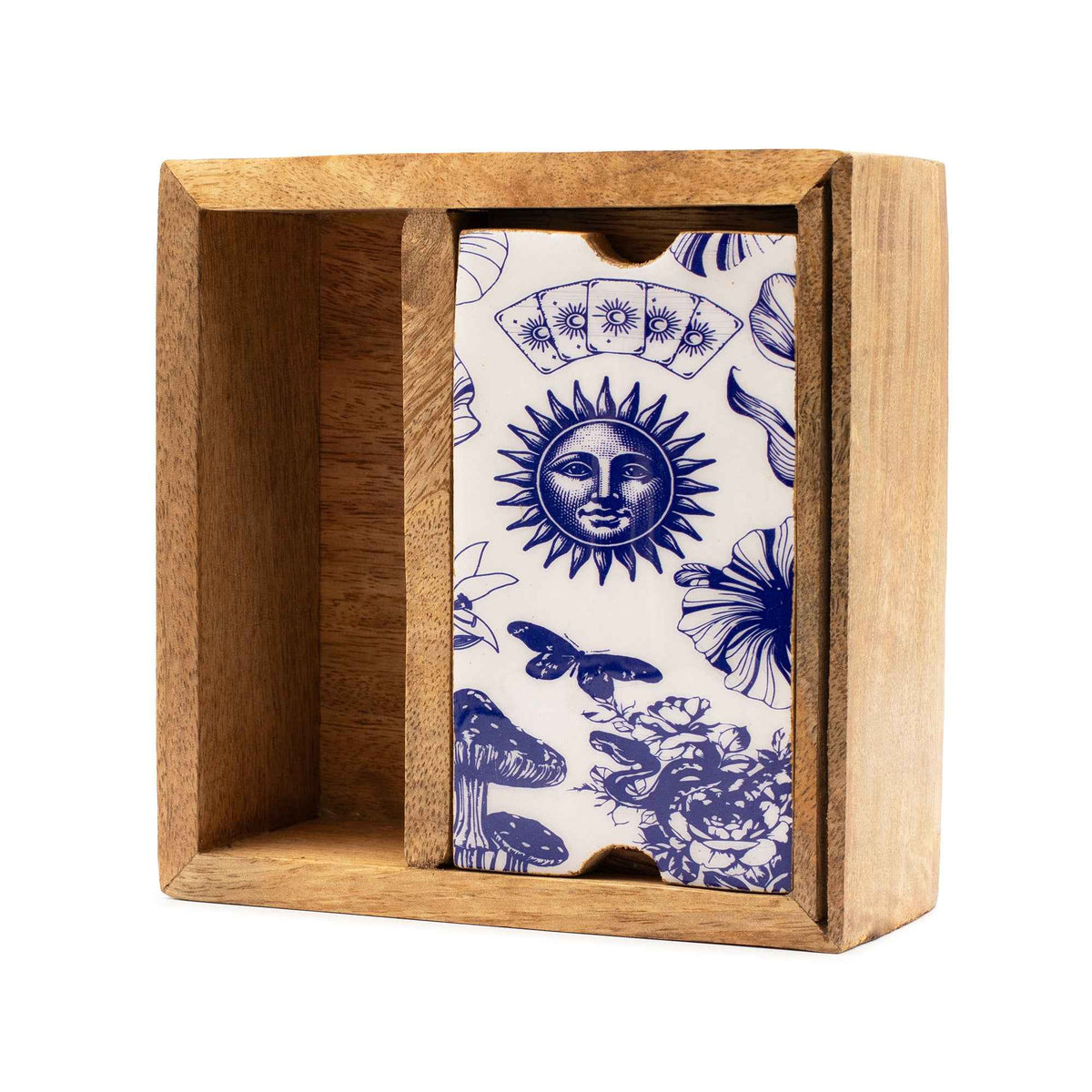 Tarot Box with Two Sections and Card Holder