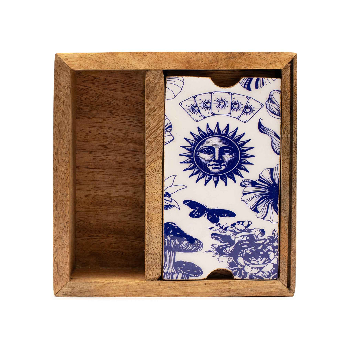 Tarot Box with Two Sections and Card Holder