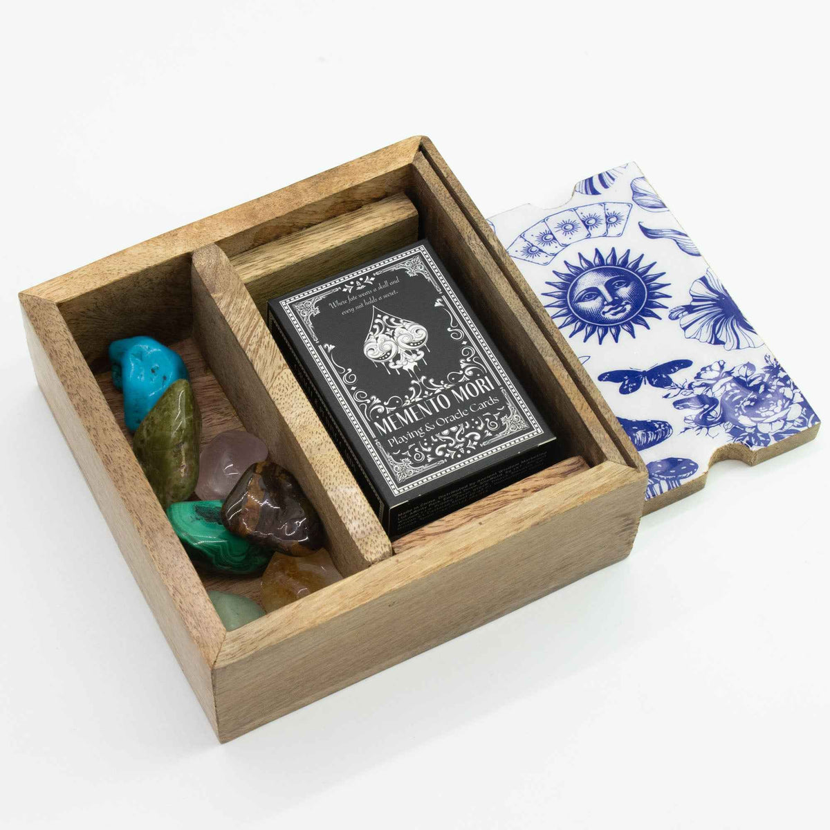 Tarot Box with Two Sections and Card Holder