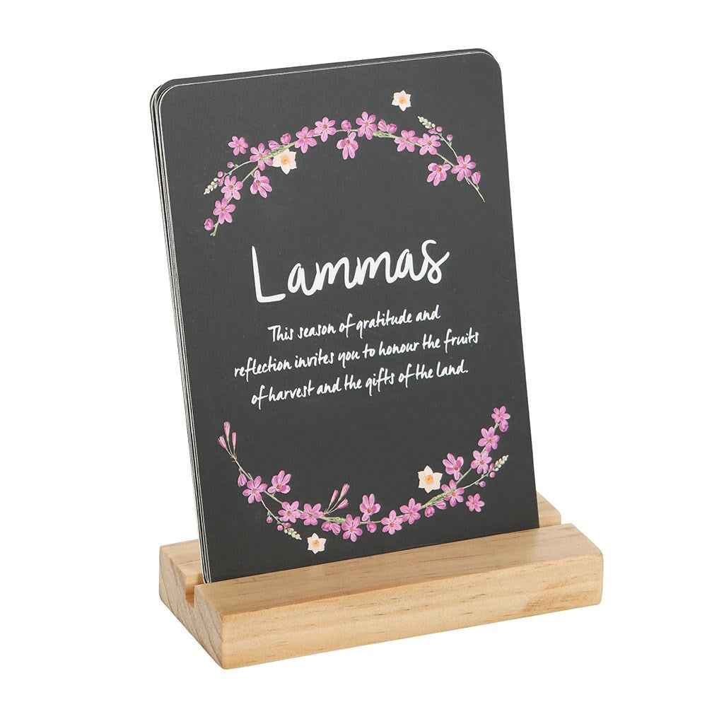 Wheel of the Year Altar Cards with Stand