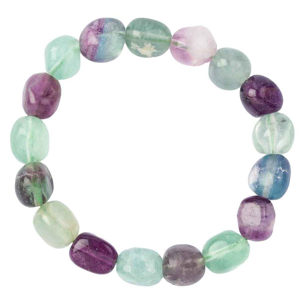 Rainbow Fluorite Tumblestone Bracelet